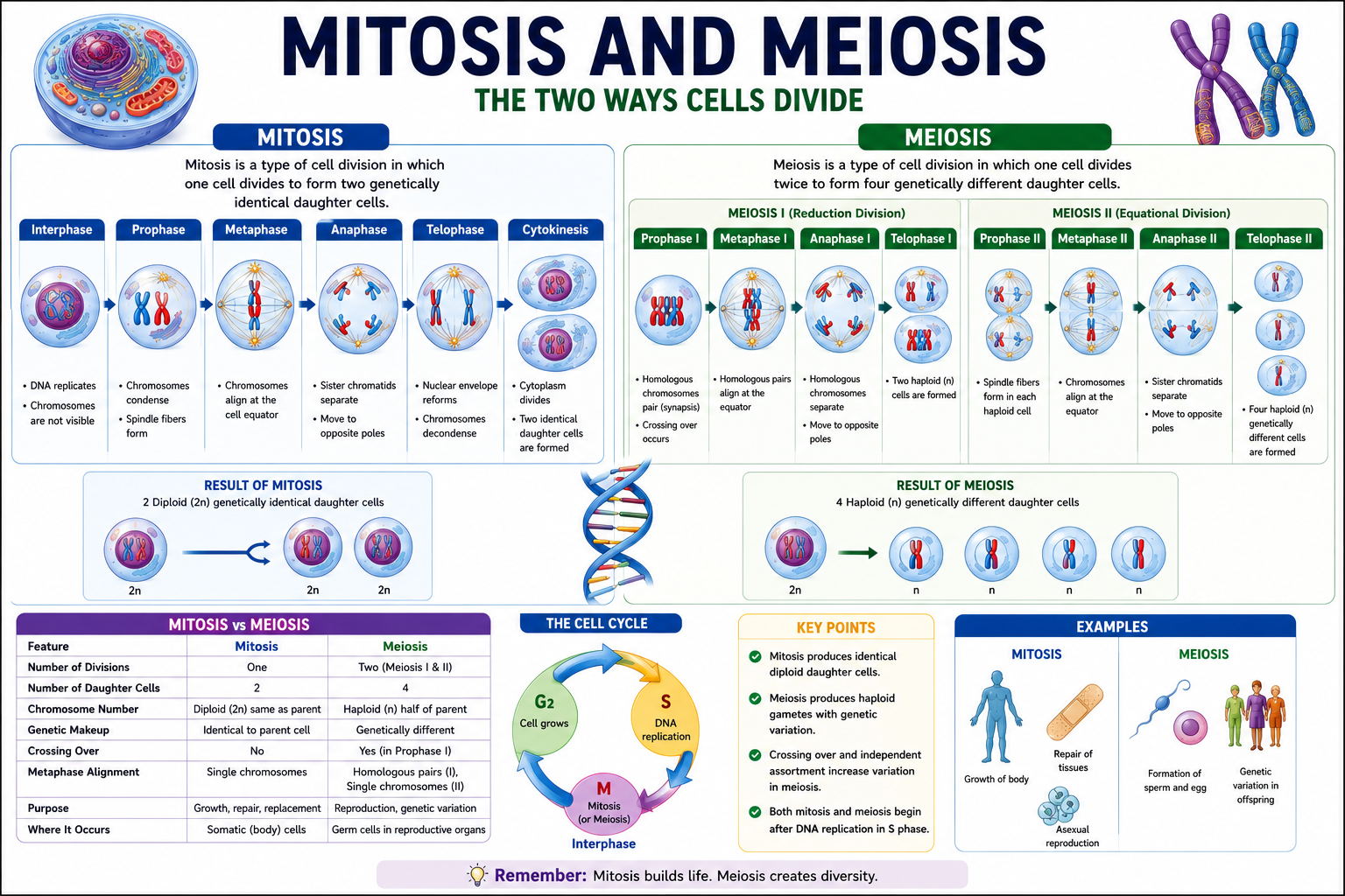 Mitosis and Meiosis Study Guide