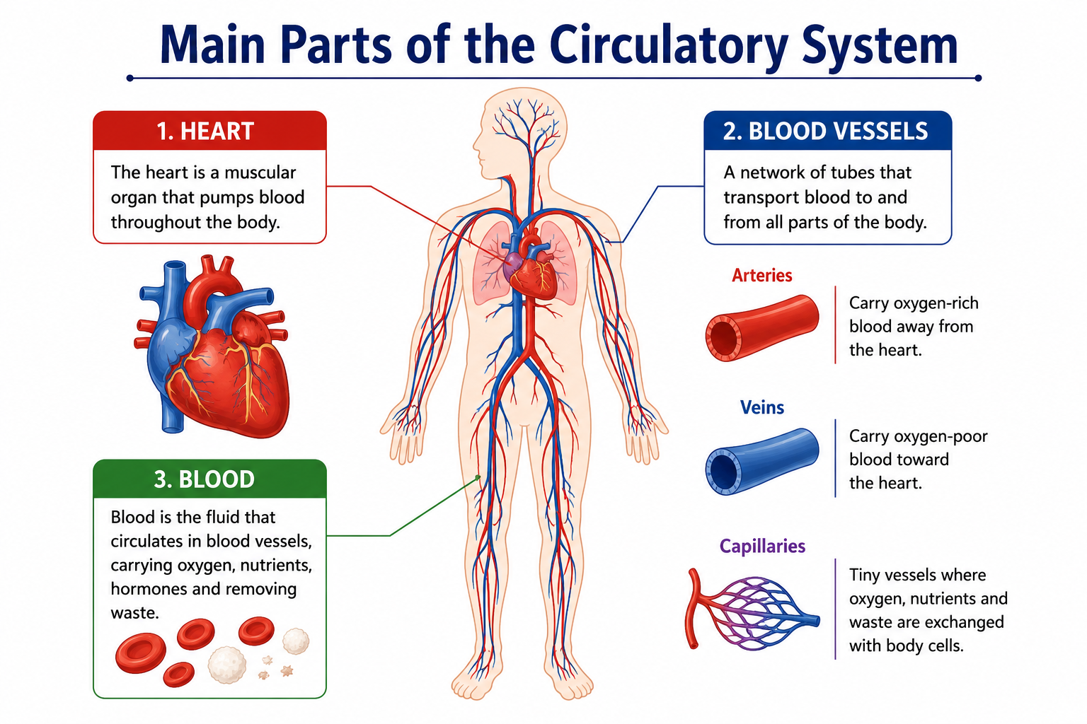 Main Parts of the Circulatory System