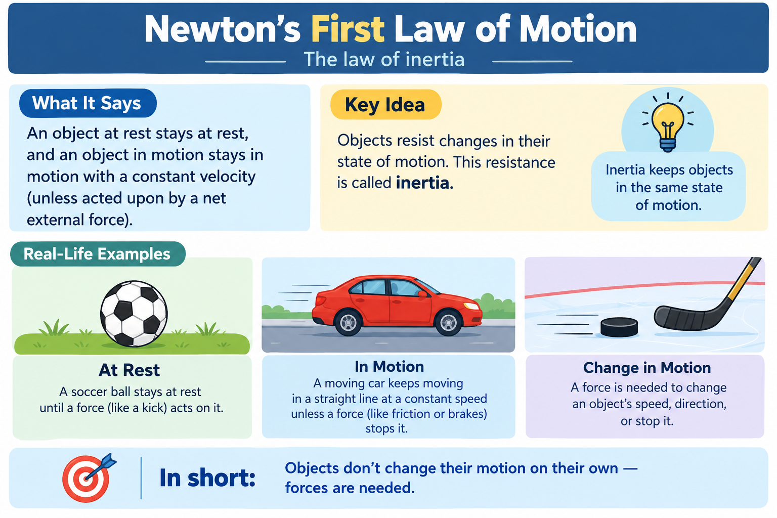 What Is Newton’s First Law of Motion?